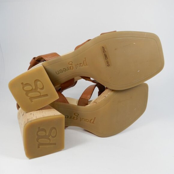 Paul Green SUPER SOFT Tina SANDALS Size 8 Brown Leather Cork Heel Comfy NEW $429 - Picture 12 of 16